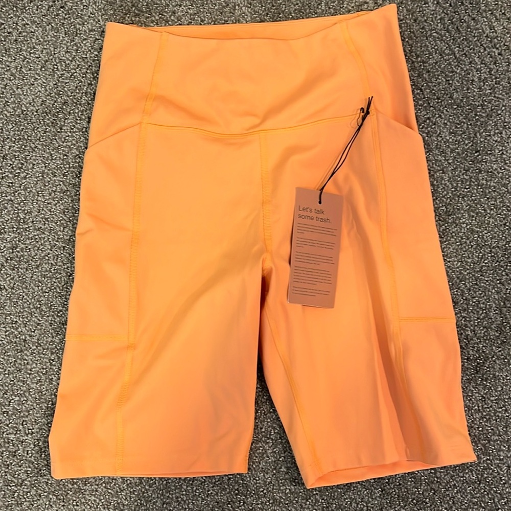 Girlfriend Collective Orange Biker Shorts
